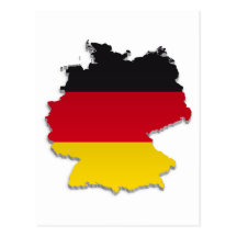 Germany Flag Map_2 Postcards