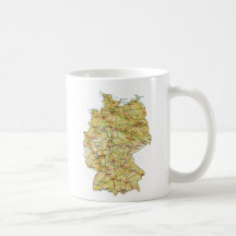 Germany Flag ~ Map Mug