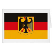 Germany Flag w COA Greeting Card