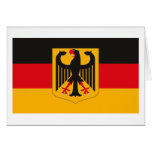 Germany Flag w COA Greeting Card