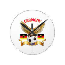 Germany Football Designs Clock