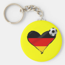Germany fussball love - I love German football Keychain