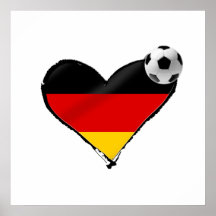 Germany fussball love - I love German football Posters