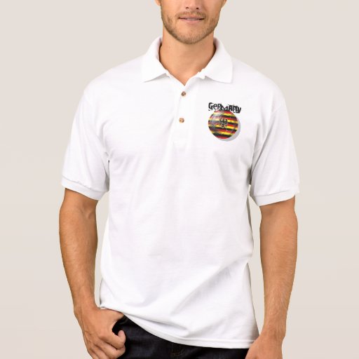 Germany grunge striped soccer ball design gifts polo shirt