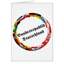 Germany & its Laender Waving Flags Greeting Cards