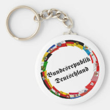 Germany & its Laender Waving Flags Key Chain