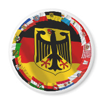Germany & its Laender Waving Flags