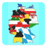 Germany State Flags Map stickers