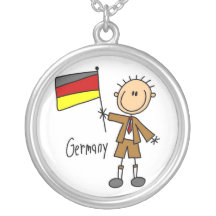 Germany Stick Figure Boy Necklace