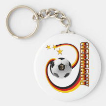 Germany Swirl Soccer 3 stars Key Chain