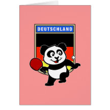 Germany Table Tennis Panda Greeting Cards