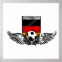 Germany wings coat of Arms Fusbball Gifts Poster