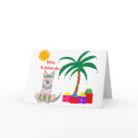 Germman Shepherd Dog Hawaiian Christmas cards