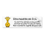 Gerrymandering congressional districts bumper stickers