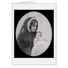 Gertrude Hubbard & Baby Daguerreotype 1855 Card