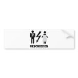 geschieden icon bumper stickers