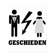geschieden icon post card