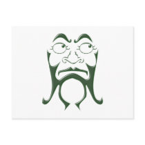 Gesicht Asien Bart face asia beard Postkarten