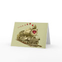 Get aboard the love train Valentines Card