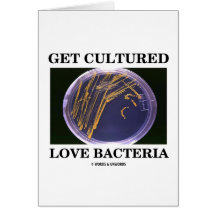 Get Cultured Love Bacteria (Petri Dish Humour) Greeting Cards