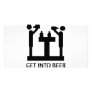 get into beer icon photo greeting card