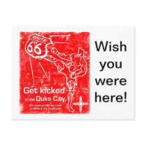 Get kicked in the Duke city! Postcard