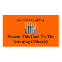 Get Out Of Jail Free Cards business cards