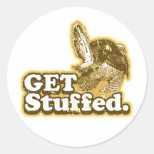 Get Stuffed Funny Thanksgiving Stickers