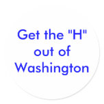 Get the "H" out of Washington stickers