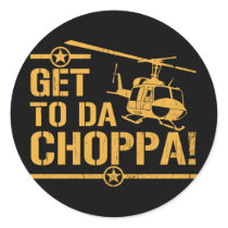 Get To Da Choppa Vintage Sticker