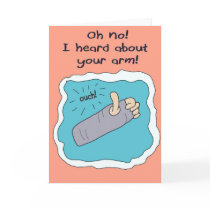 Get Well Better Soon Broken Arm Greeting Card