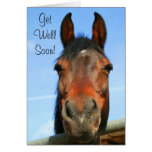 Get Well Soon horse greeting card