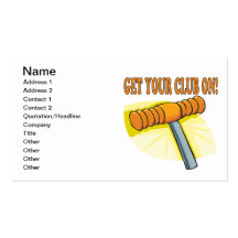 Get Your Club On Business Card Templates