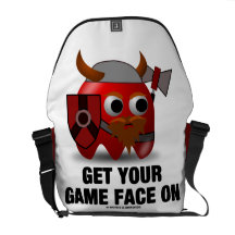 Get Your Game Face On (Viking with Shield Hatchet) Courier Bag