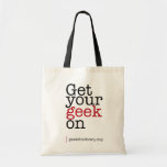 Get your geek on tote bags