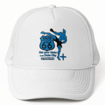 Get your kicks in the Duke City blue Mesh Hats
