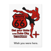 Get your kicks in the Duke City red Post Cards