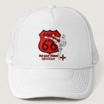 Get your Kicks on Route 66! white n red Trucker Hat