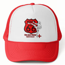 Get your Kicks on Route 66! white n red Hat