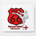 Get your Kicks on Route 66! white n red Mousepads