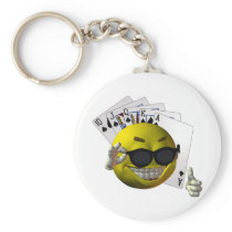 Get Your Poker Face ON! Key Chain