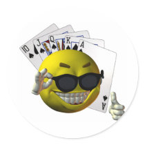 Get Your Poker Face ON! Sticker