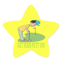 Get Your Putt On Star Stickers