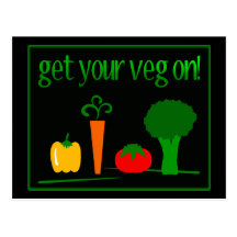 Get Your Veg On! With Assorted Veggies Post Cards