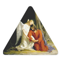Gethsemane by Carl Heinrich Bloch 1805 Triangle Stickers