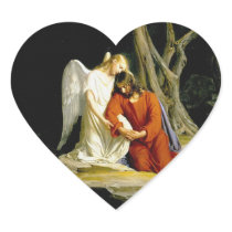 Gethsemane by Carl Heinrich Bloch 1805 Heart Sticker