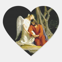 Gethsemane by Carl Heinrich Bloch 1805 Heart Sticker