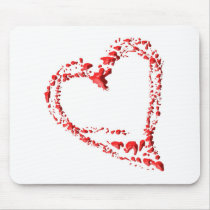 getropftes Herz Mousepads