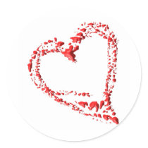 getropftes Herz Sticker