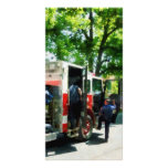 Getting into the Fire Truck Photo Greeting Card